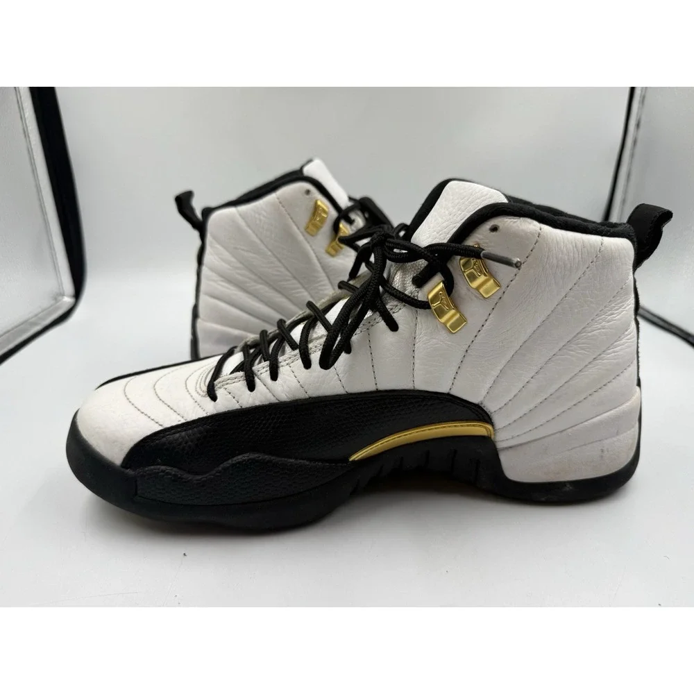 2021 Nike Air Jordan 12 Retro Royalty Taxi Size 11 White Black Gold CT8013-170